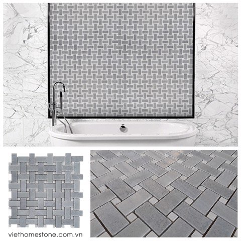 M0701414 - Mosaico de mármol Basket Weave - Pic4