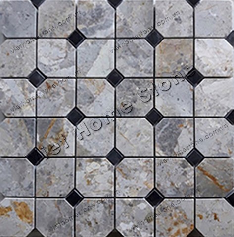 M1201540 - Mosaico de mármol octogonal