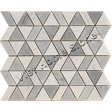 M5801490 - Triangles and Trapezoids Marble Mosaic