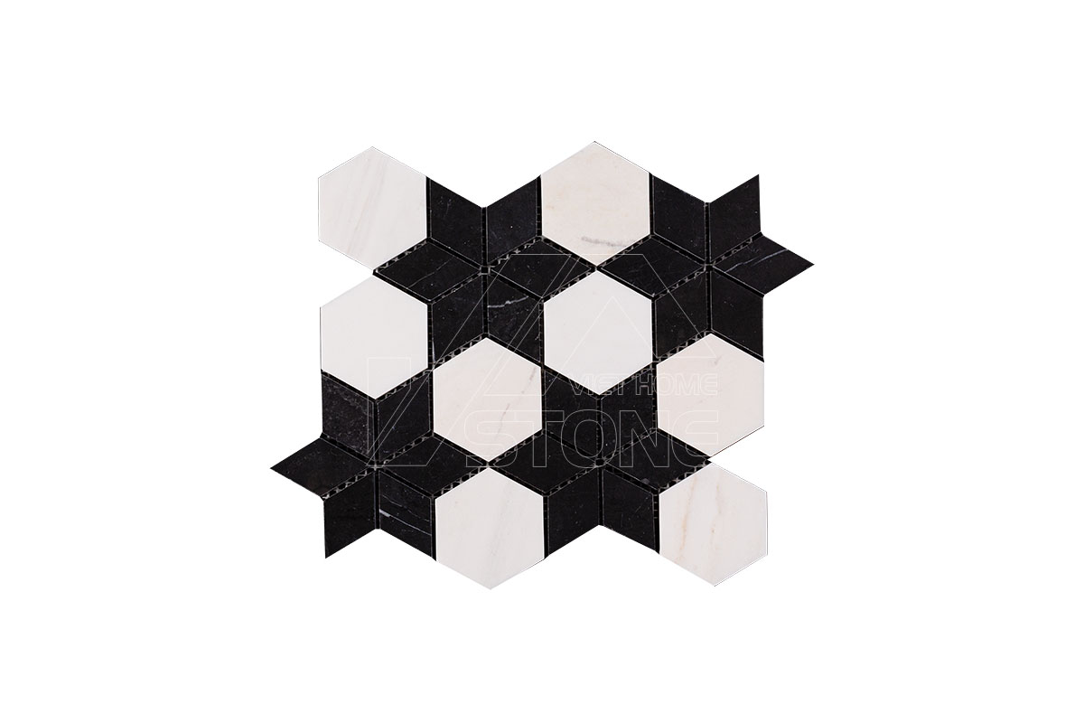 41 Hexagram Miliky White _Pure Black Mosaic.Code_M2301550 copy